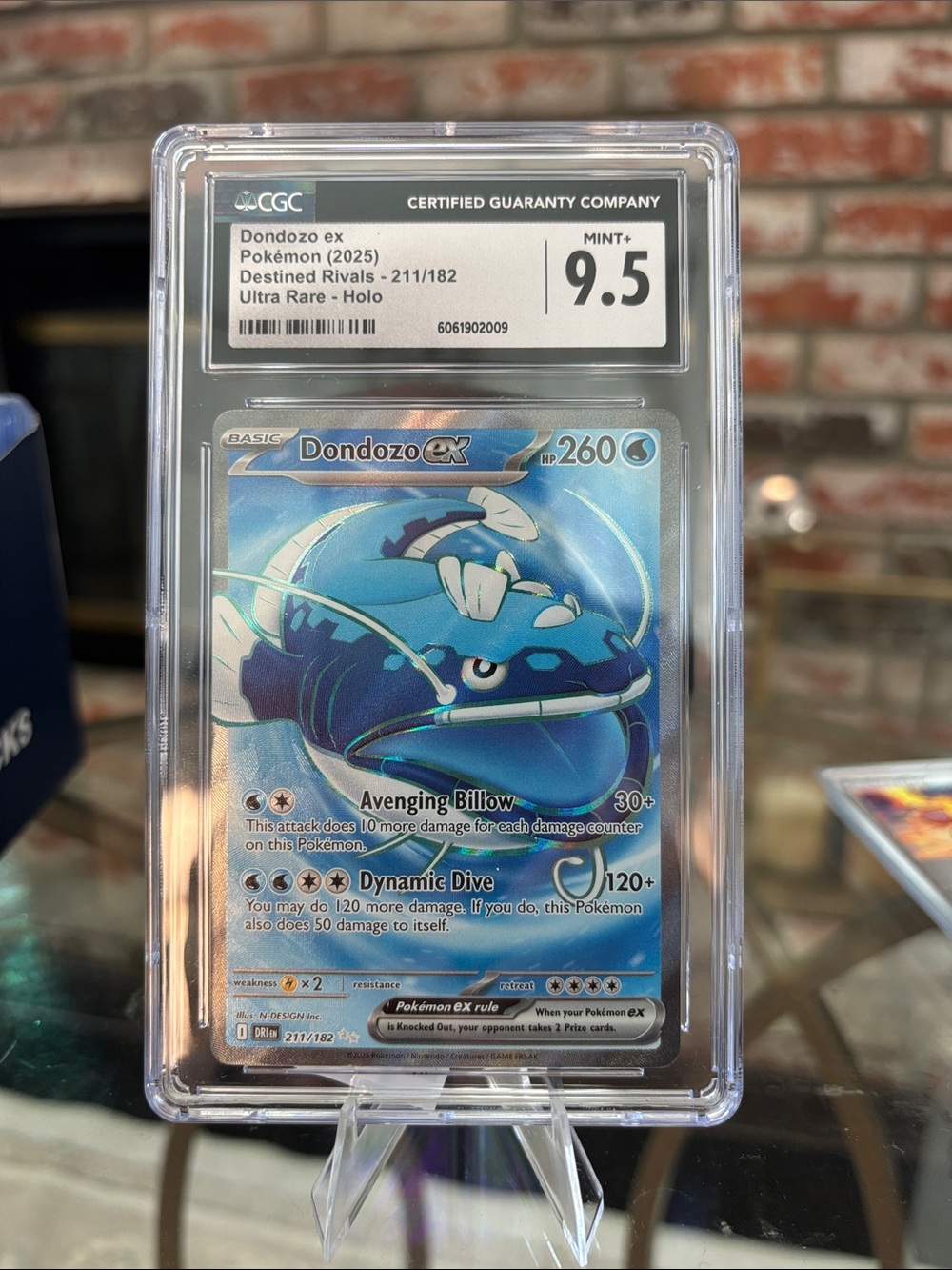 CGC 9.5 Dondozo EX Full Art Ultra Rare Pokemon Destined Rivals 211/182